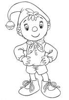 coloriage oui oui se tient les hanches